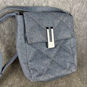 Vince Camuto Doty Light Chambray Quilted Leather‎ Crossbody Handbag